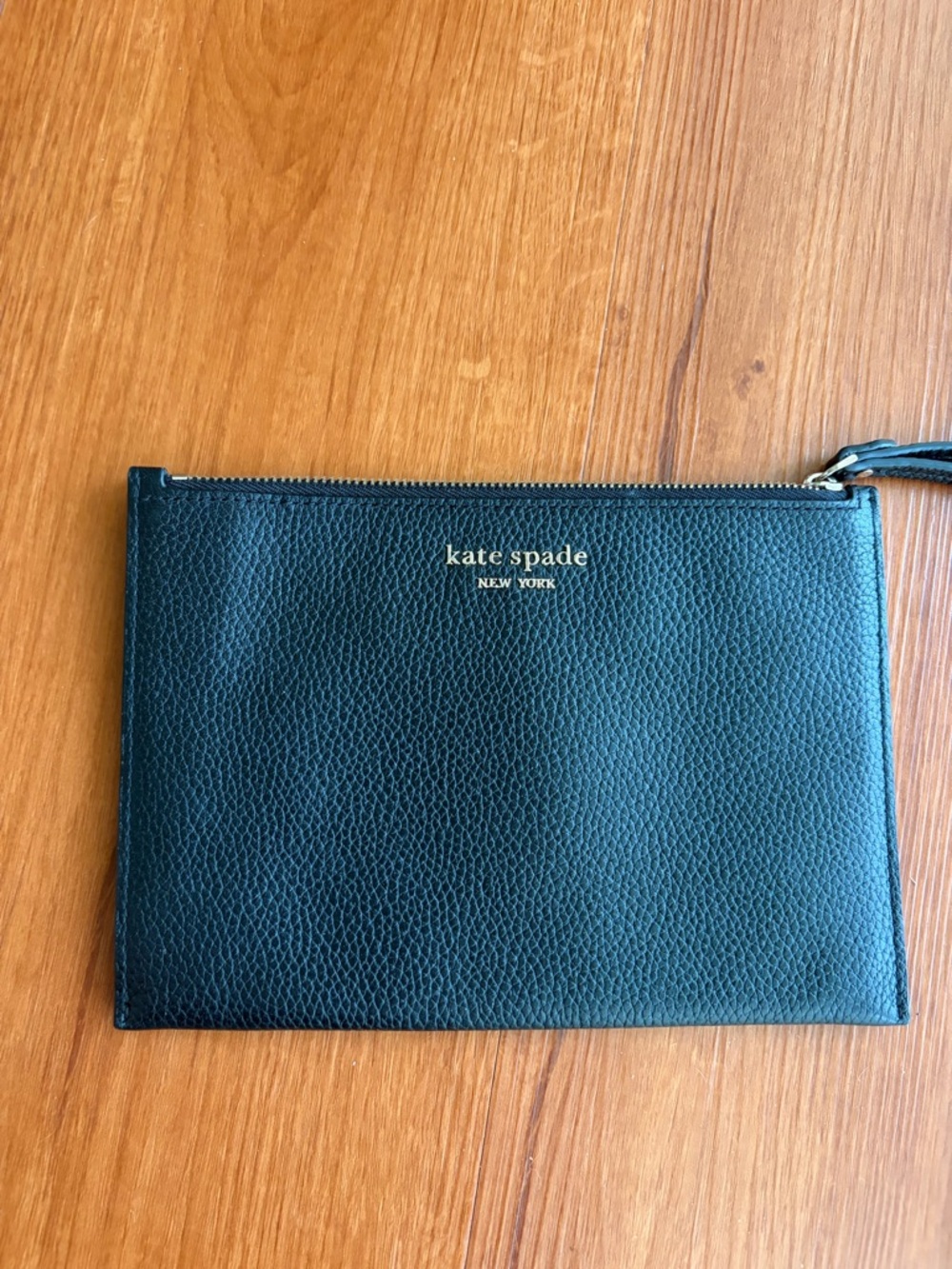 Kate Spade Black Textured Leather small clutch
